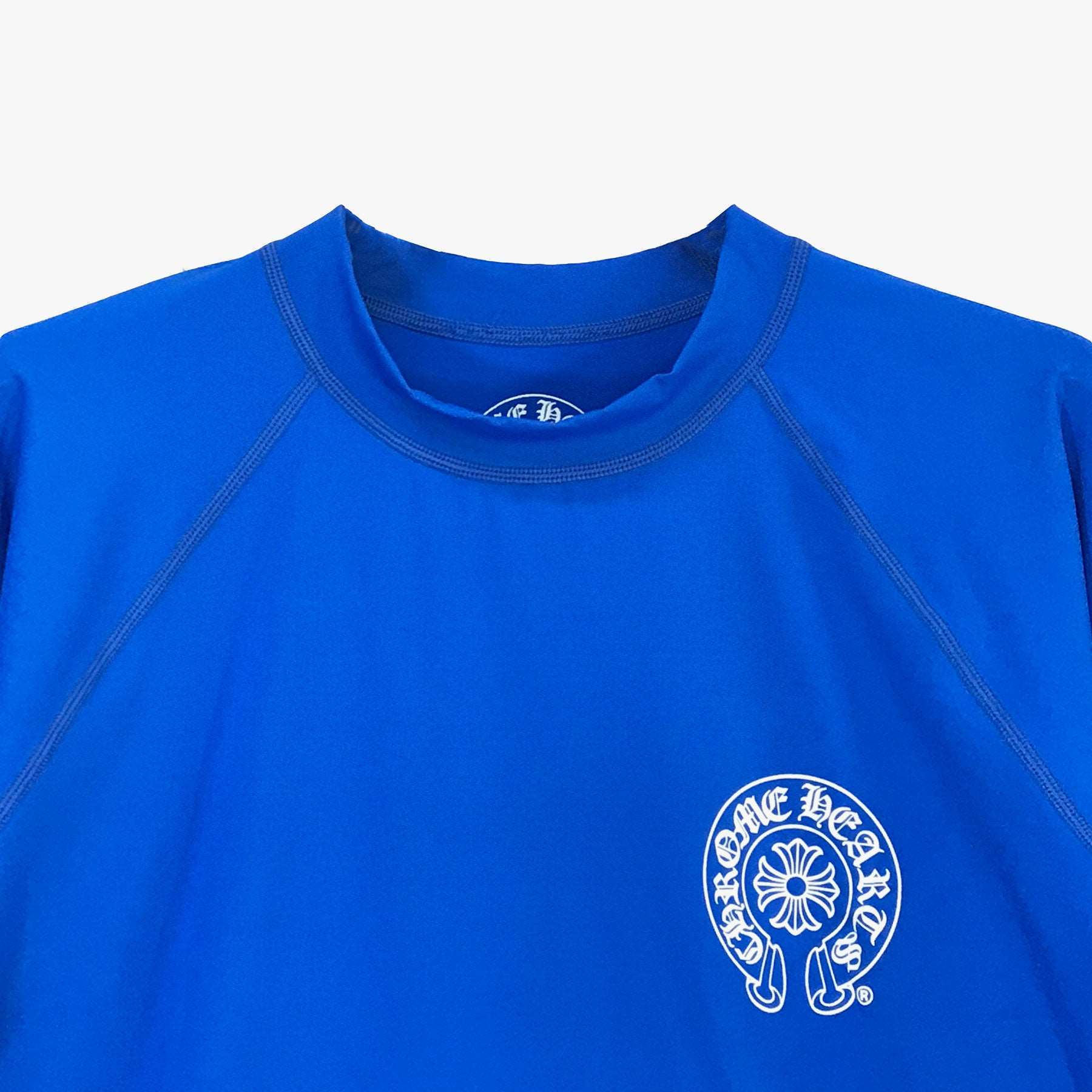 Chrome Hearts Blue Horseshoe Script Logo Biking Shirt - SHENGLI ROAD MARKET