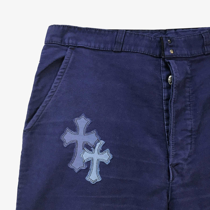 Chrome Hearts Blue Leather Cross Patch Carpenter - SHENGLI ROAD MARKET