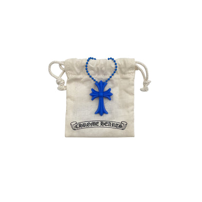 Chrome Hearts Blue Resin Cross Pendant Ball Chain Necklace - SHENGLI ROAD MARKET