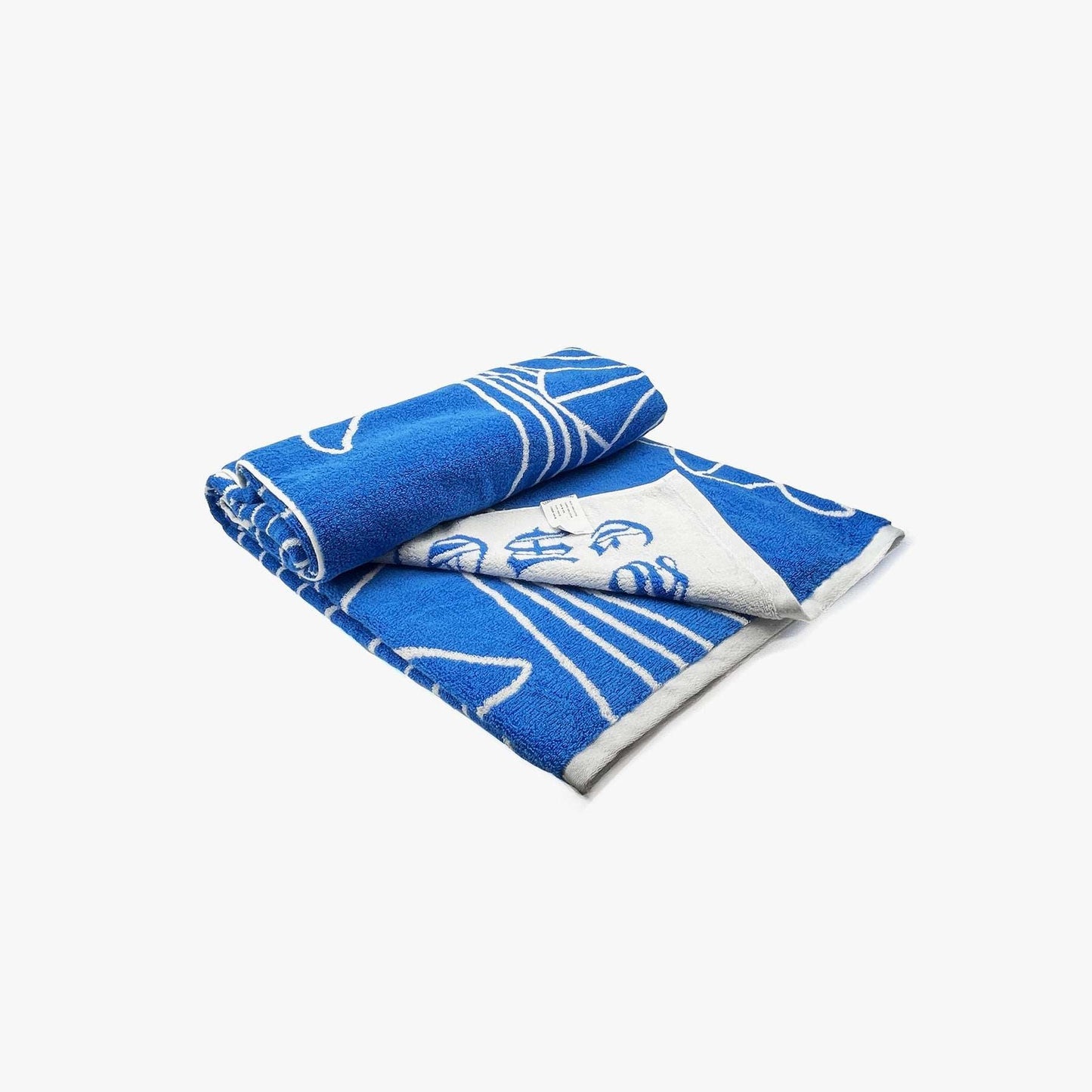 Chrome Hearts Blue Script Cross Logo Beach Towel Blanket - SHENGLI ROAD MARKET