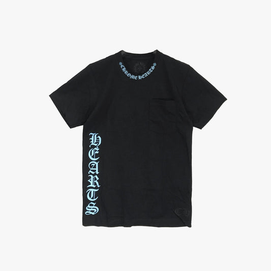 Chrome Hearts Blue Script Logo Short Sleeve T-shirt - SHENGLI ROAD MARKET