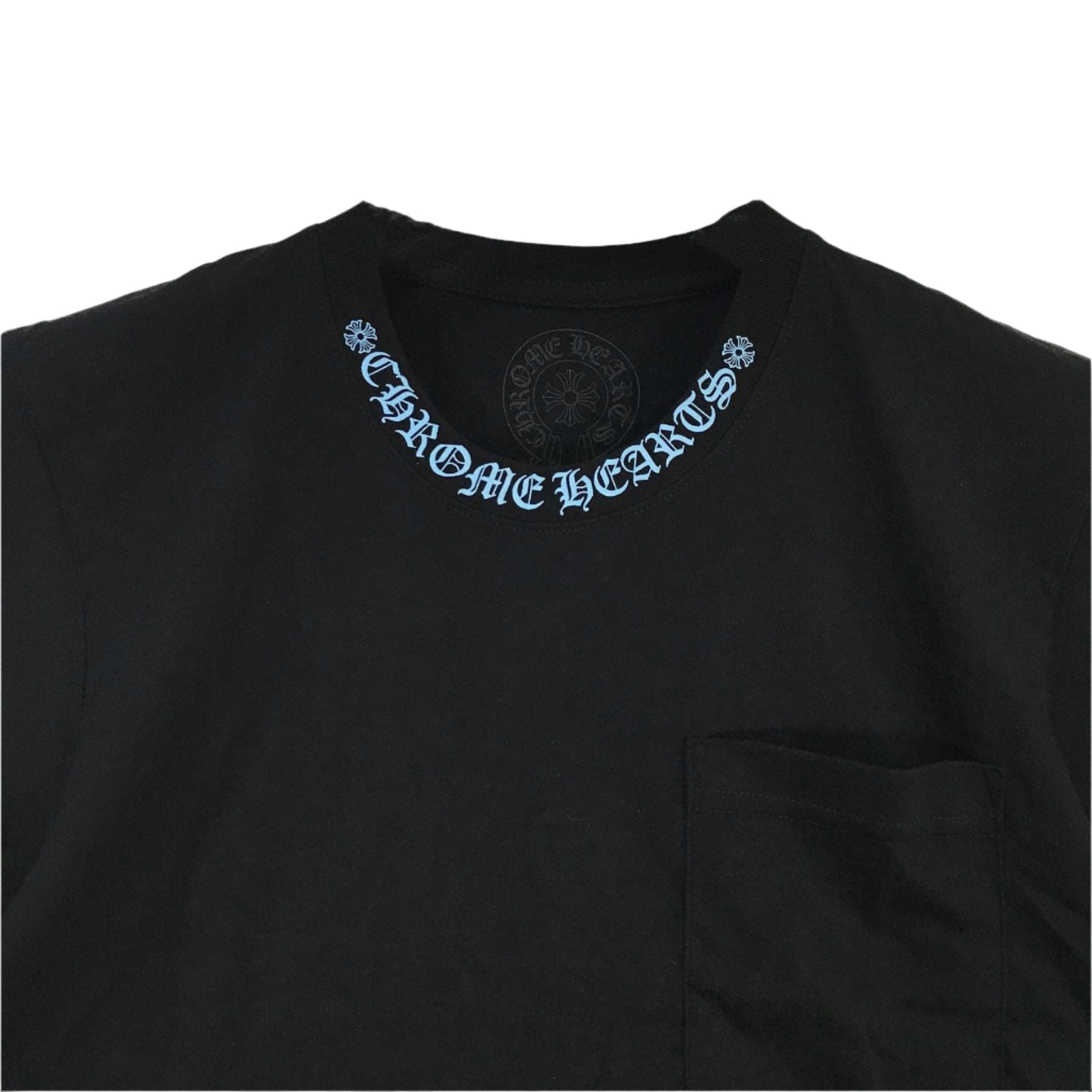 Chrome Hearts Neck Logo Blue Script Logo Tee 半袖 Tシャツ Chrome Hearts Blue Script Logo Short Sleeve T-shirt - SRM