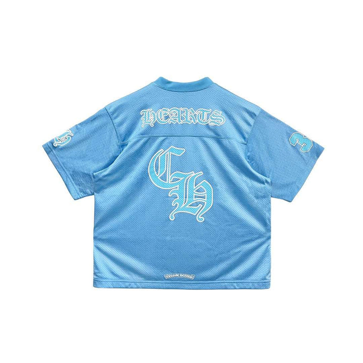 Chrome Hearts Blue Script Logo Short Sleeve Tee - SHENGLI ROAD MARKET