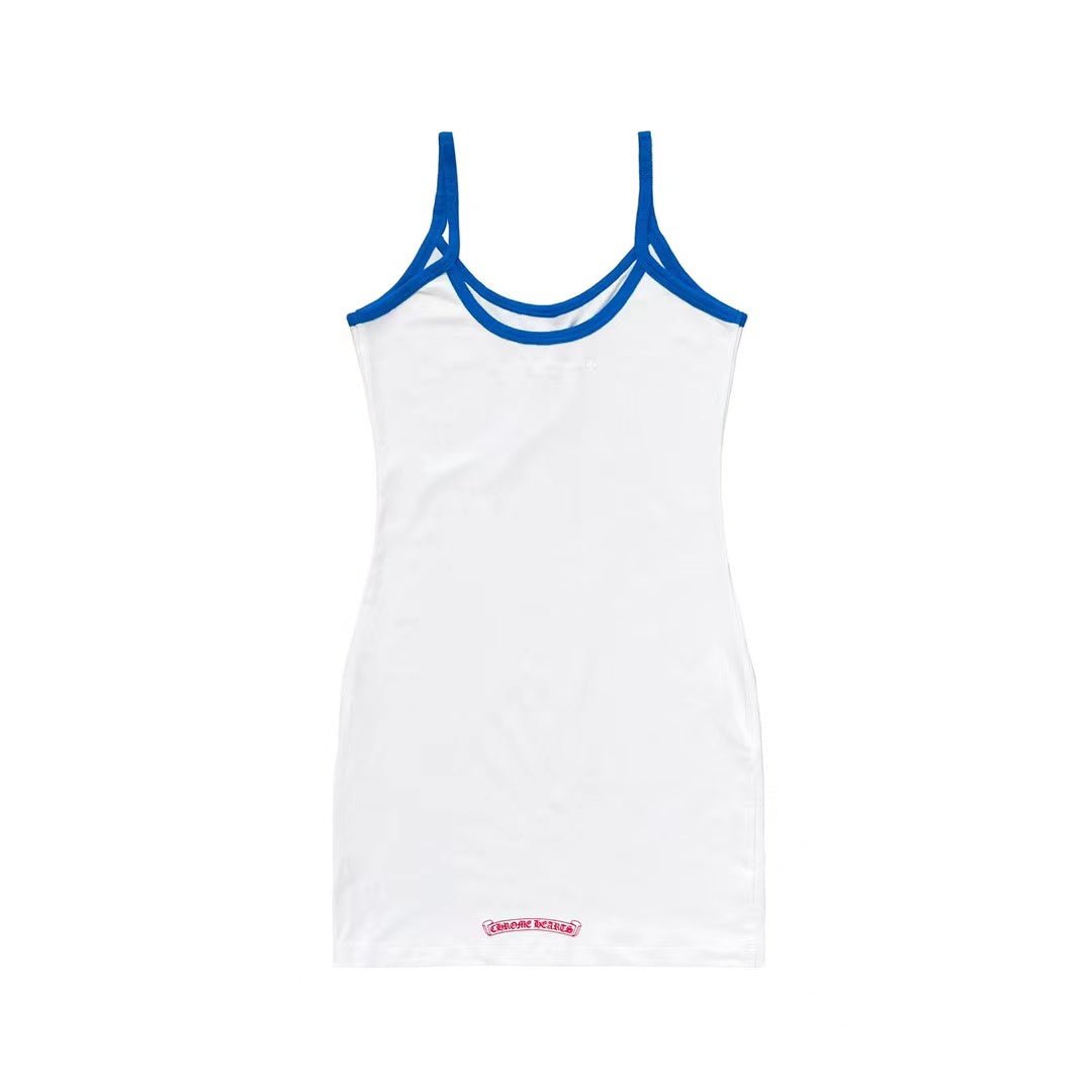 Chrome Hearts Blue&White Horseshoe Logo Tank top Dress - SHENGLI ROAD MARKET
