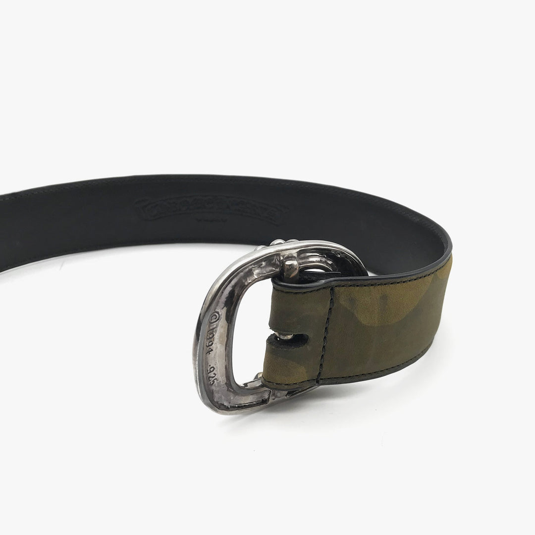 Chrome Hearts Camouflage Gunslinger Belt with Silver Buckle - SHENGLI ROAD MARKET