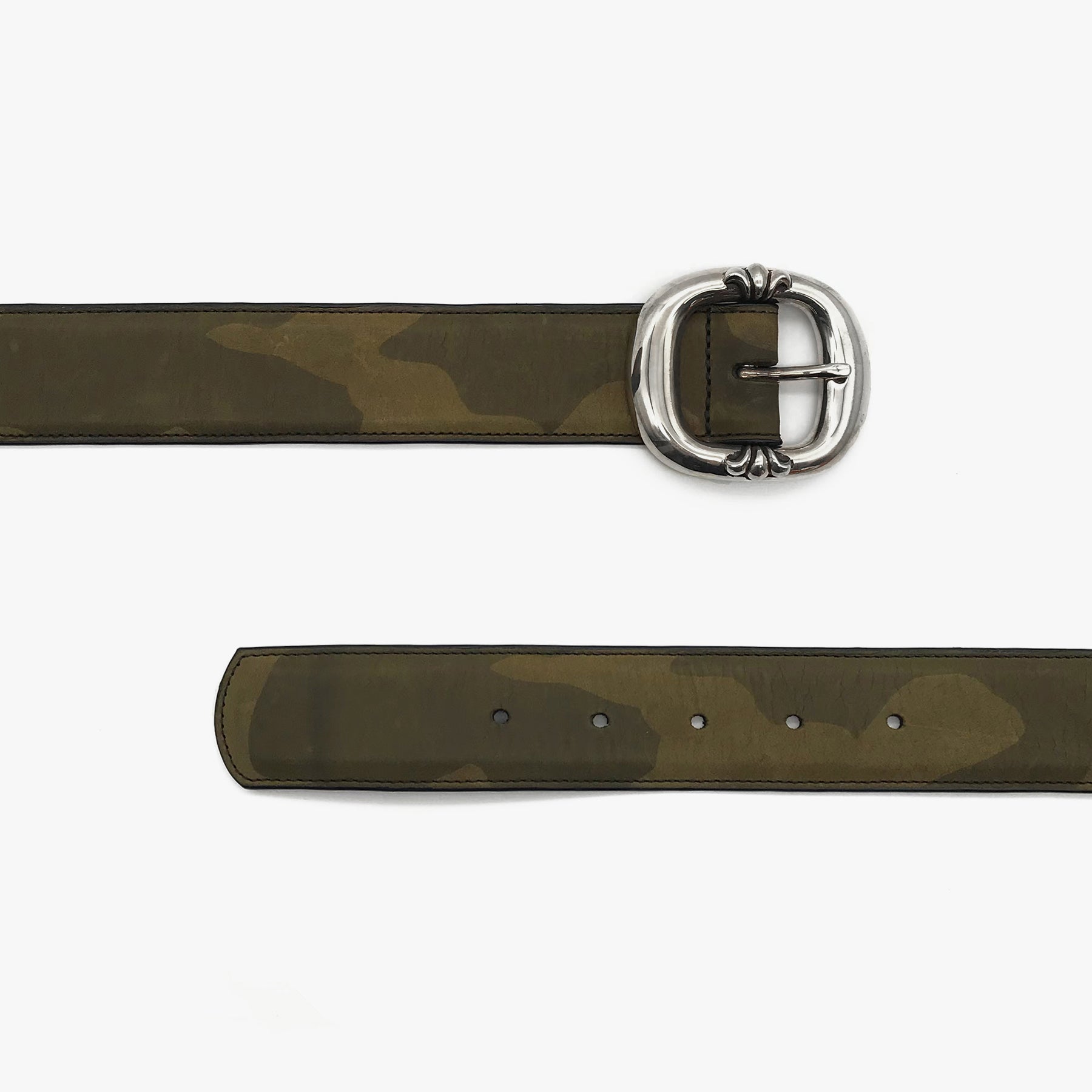 Chrome Hearts Camouflage Gunslinger Belt with Silver Buckle - SHENGLI ROAD MARKET