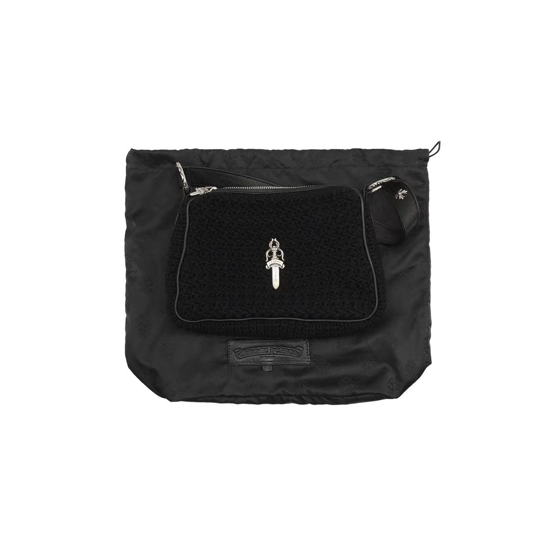 Chrome Hearts Cashmere Black Woven Chicken Nugget Bag - SHENGLI ROAD MARKET