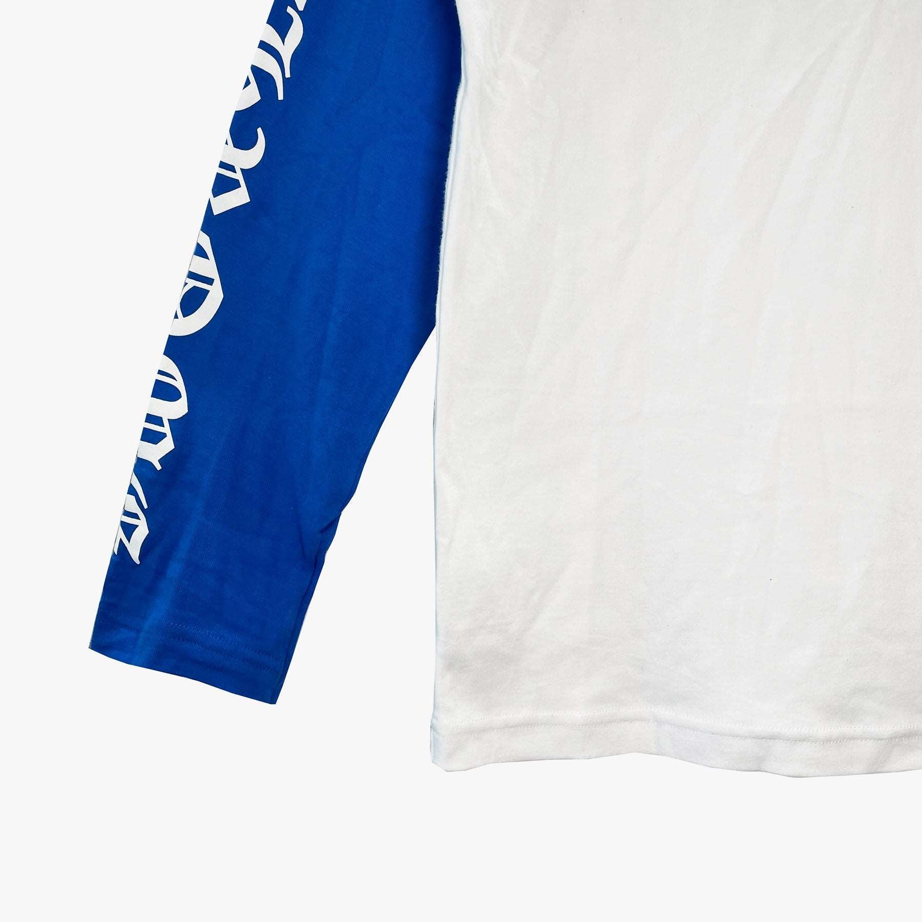 Chrome Hearts CH Horseshoe Logo Blue & White Long Sleeve T-Shirt - SHENGLI ROAD MARKET