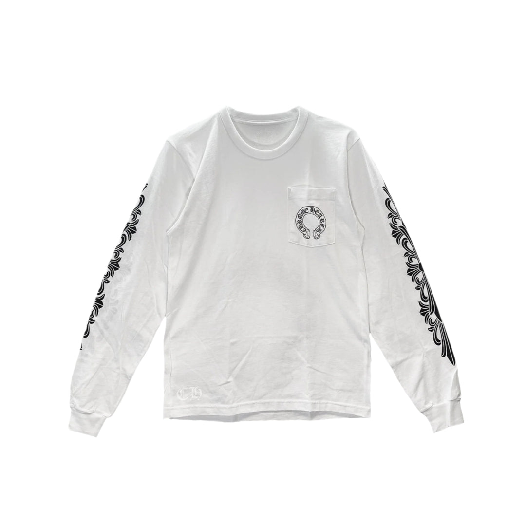 Chrome Hearts Horse Shoe L/S T-Shirt White L Chrome Hearts Horse Shoe L/S T-Shirt White L