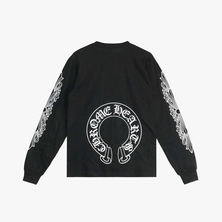 Chrome Hearts Classic Horseshoe Logo Long Sleeve T-shirt - SHENGLI ROAD MARKET