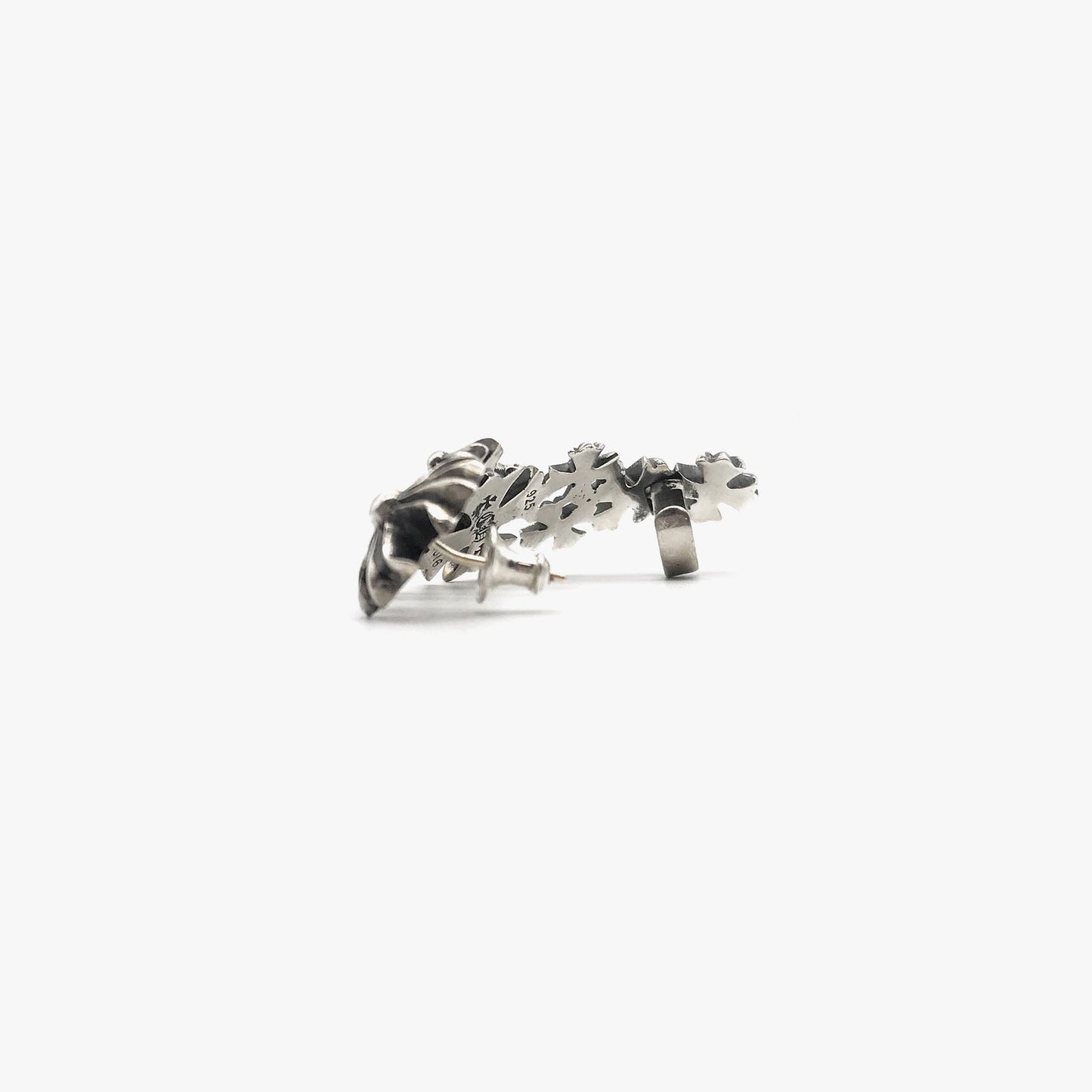 Chrome Hearts CLIMBER Silver Multi Cross Earring - SHENGLI ROAD MARKET