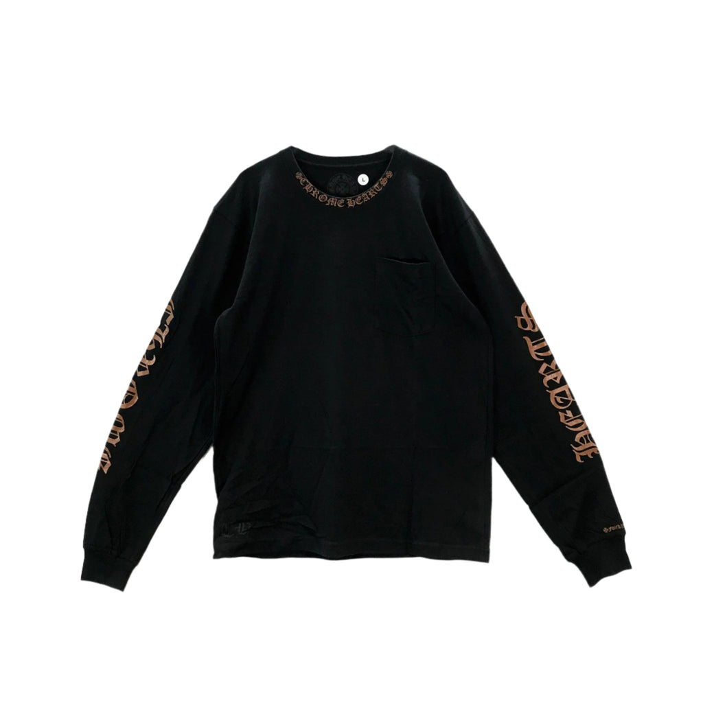 関税・送料込 Chrome Hearts COLLAR SCRIPT Tシャツ 関税・送料込 Chrome Hearts COLLAR SCRIPT Tシャツ