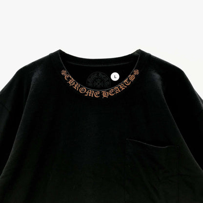 Chrome Hearts Collar Script Logo In Brown Long Sleeve T-Shirt - SHENGLI ROAD MARKET