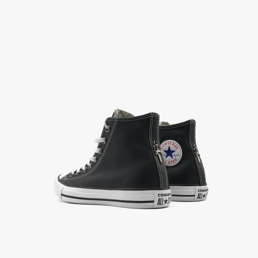 Chrome Hearts Converse Black Leather Cross Silver Dagger Sneakers - SHENGLI ROAD MARKET