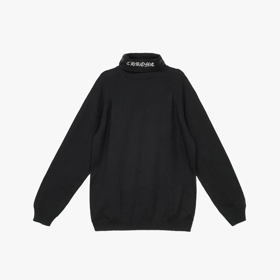 Chrome Hearts Crew Neck Script Logo Cashmere Sweater - SHENGLI ROAD MARKET