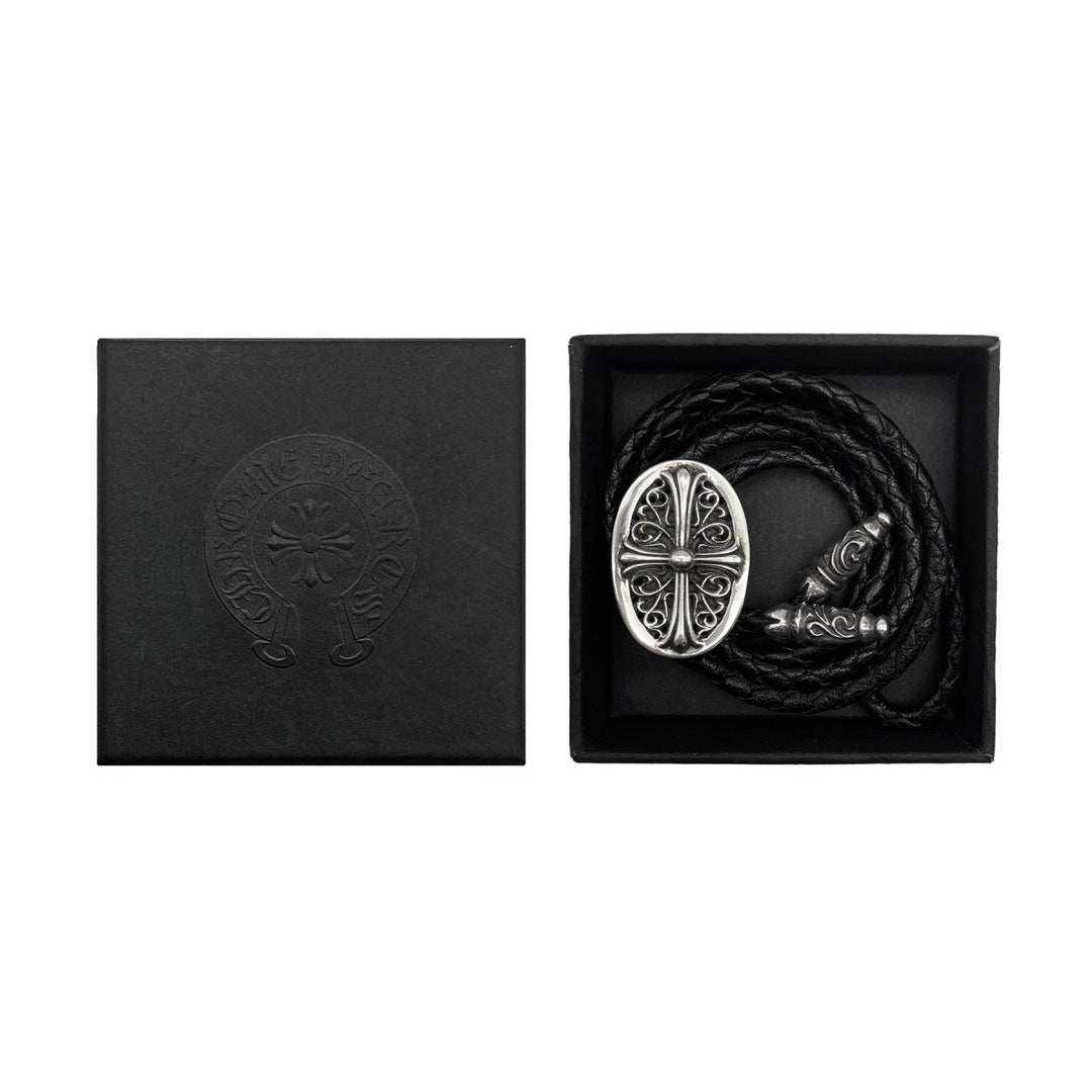 Chrome Hearts Cross Leather Bolo Tie Necklace - SHENGLI ROAD MARKET