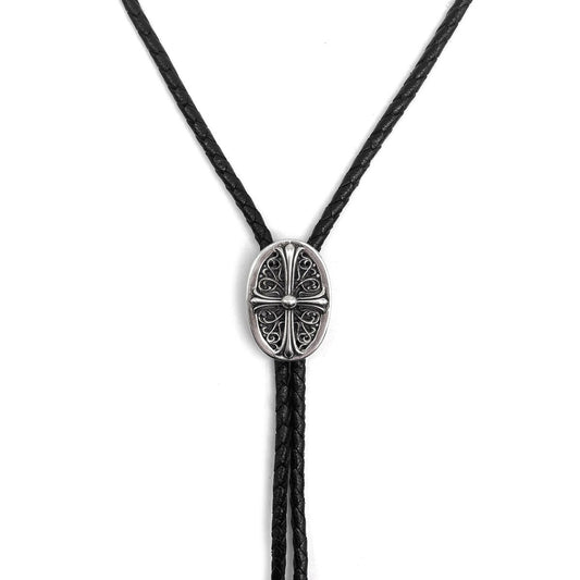 Chrome Hearts Cross Leather Bolo Tie Necklace - SHENGLI ROAD MARKET