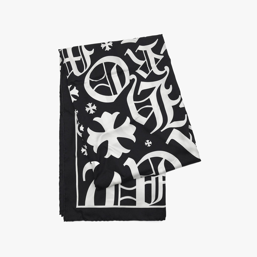 Chrome Hearts Cross Logo Silk Scarf - SHENGLI ROAD MARKET