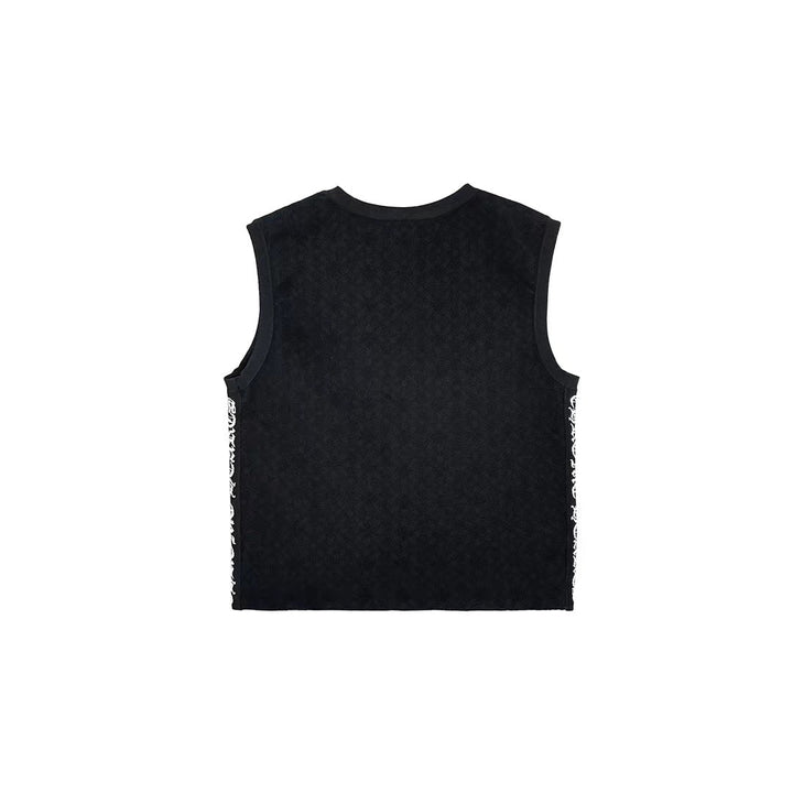 Chrome Hearts Cross Pattern Slide Script Logo Black Tanktop - SHENGLI ROAD MARKET