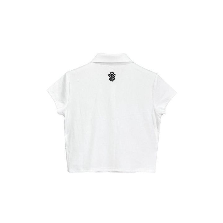 Chrome Hearts Dagger Script Logo Polo Tee - SHENGLI ROAD MARKET