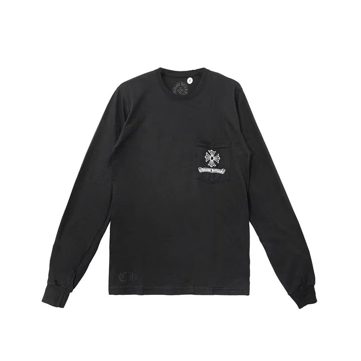 Chrome Hearts Dark Dagger Script Logo Long Sleeve T-Shirt - SHENGLI ROAD MARKET