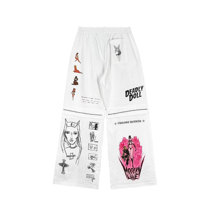 Chrome Hearts Deadly Doll Comic Loose Pants - SHENGLI ROAD MARKET