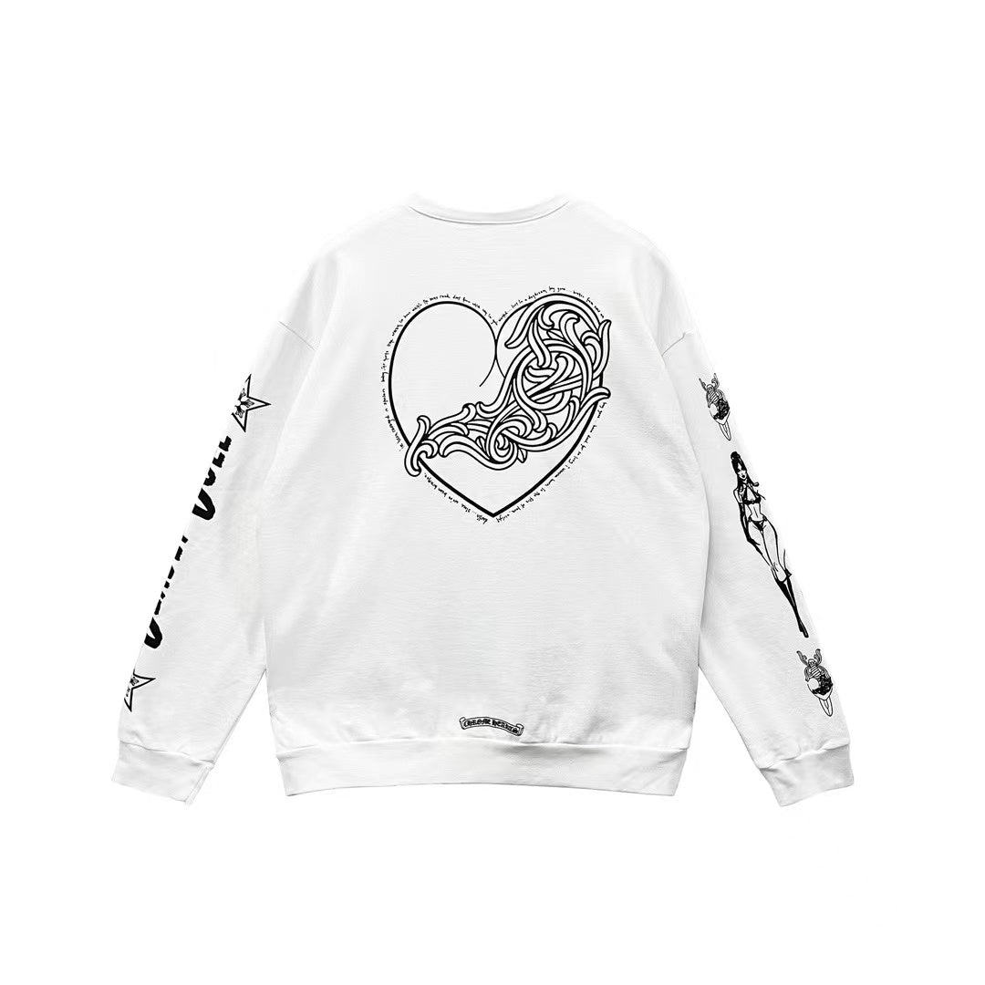 Chrome Hearts Deadly Doll Vine Heart Logo Sweatshirt - SHENGLI ROAD MARKET