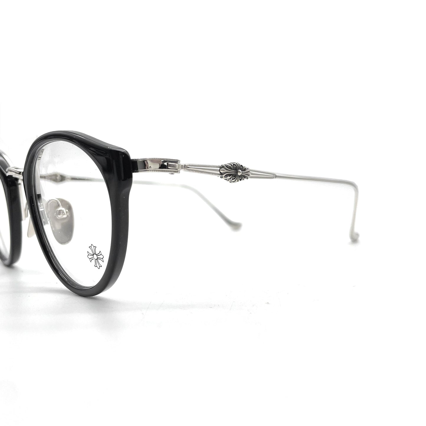 Chrome Hearts DIG BIG BK/SS Black&Silver Glasses Frame - SHENGLI ROAD MARKET
