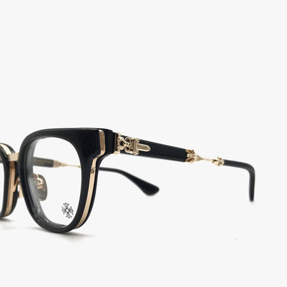 Chrome Hearts Duck Butter BK-GP Black & Gold Glasses Frame - SHENGLI ROAD MARKET