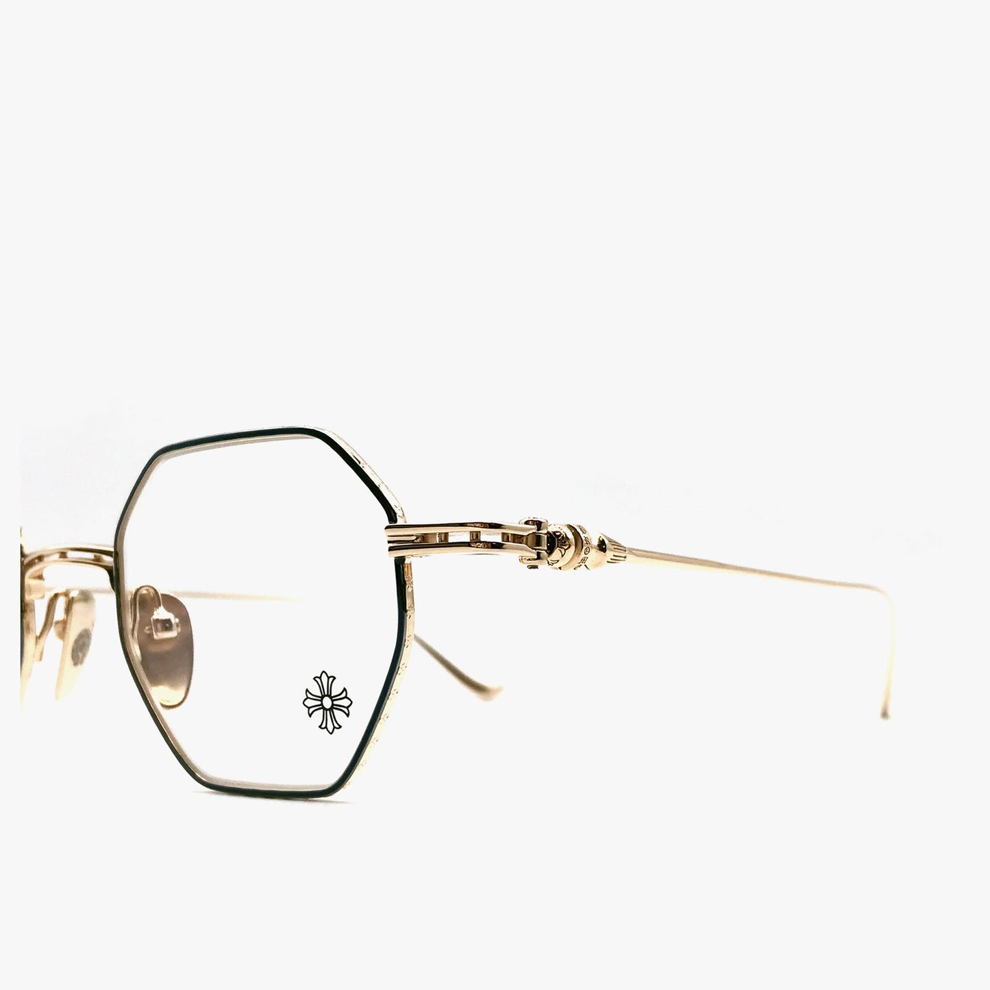 Chrome Hearts EVACULATION MBK-GP Matte Black & Gold Glasses Frame - SHENGLI ROAD MARKET