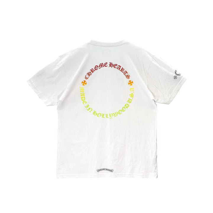 Chrome Hearts Gradient Circle Script Logo Short Sleeve Tee - SHENGLI ROAD MARKET