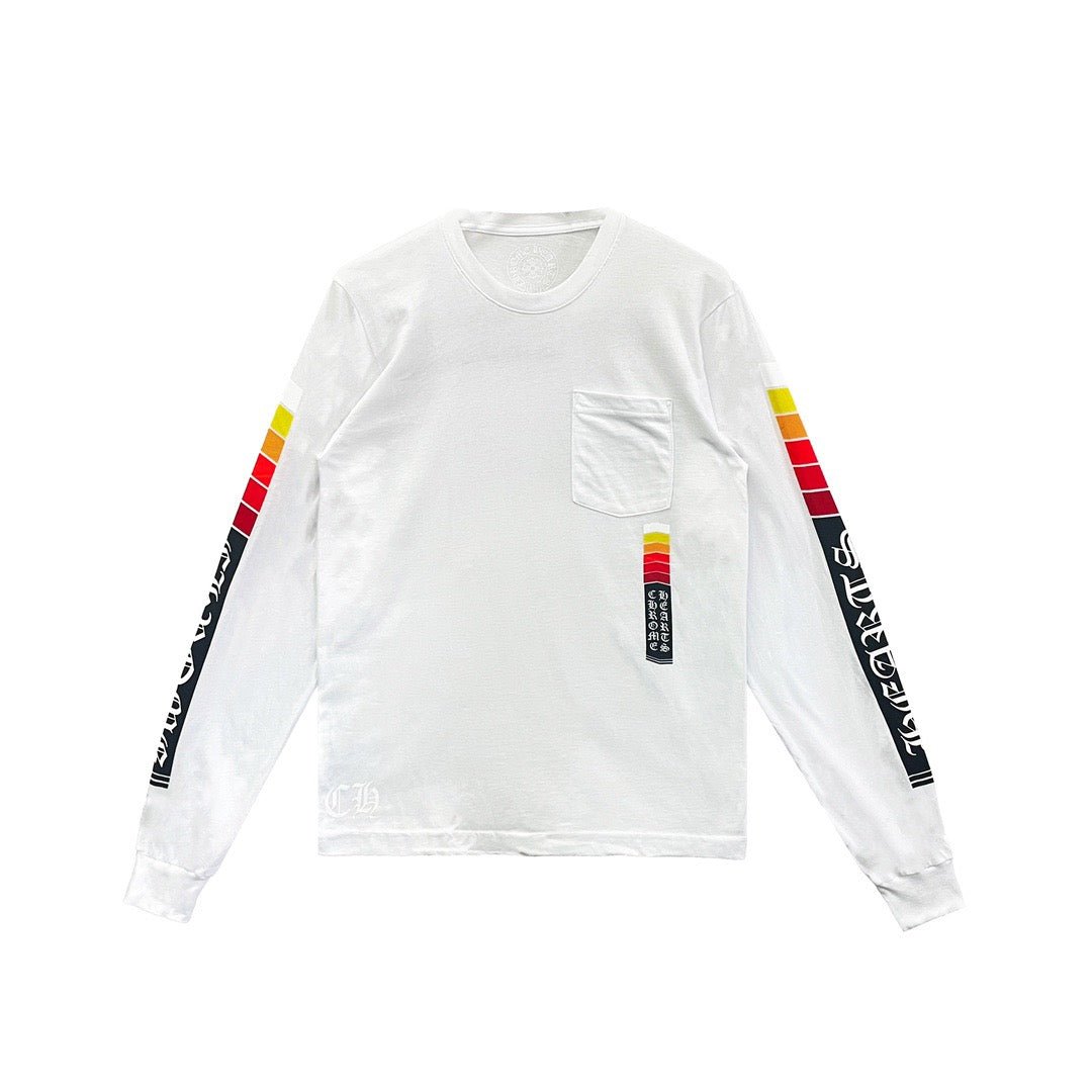 Chrome Hearts Gradient Script Logo Long Sleeve Tee - SHENGLI ROAD MARKET