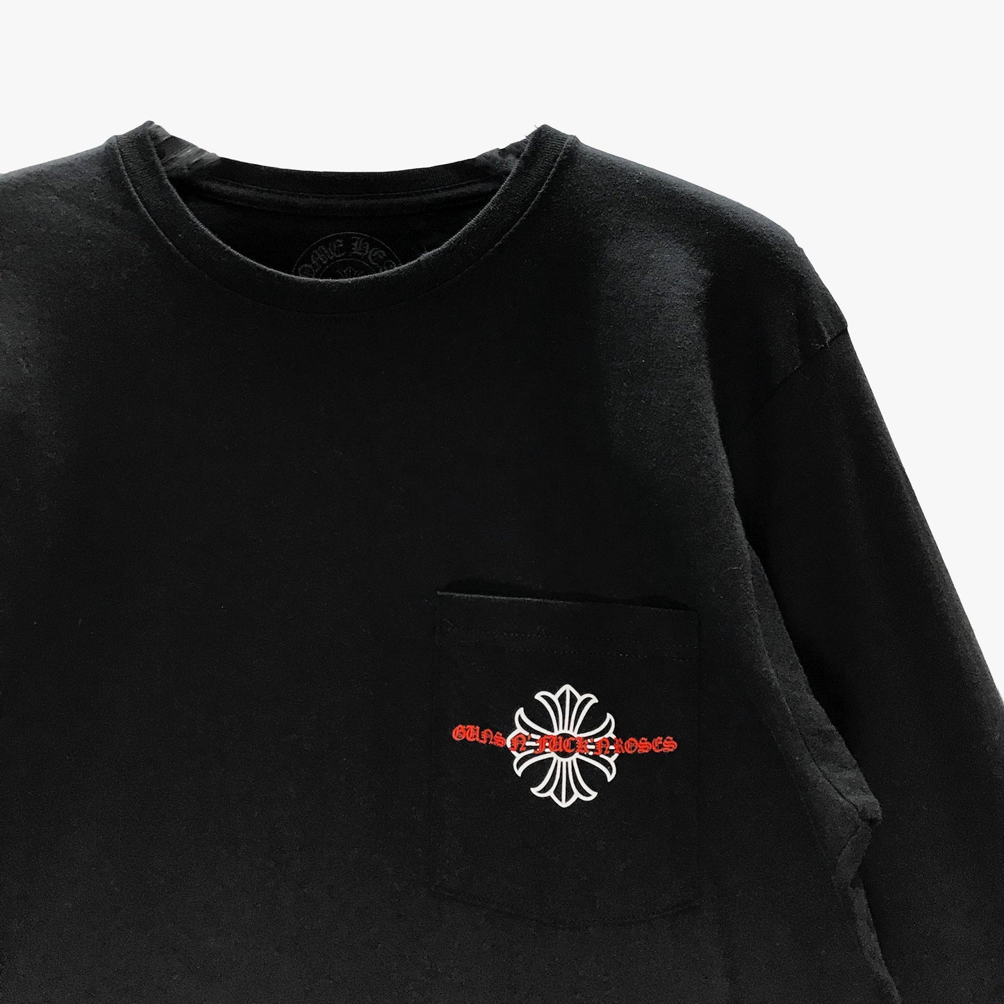 Chrome Hearts Gun N' Roses Black Cross Embroidery Logo Long Sleeve T-shirt - SHENGLI ROAD MARKET