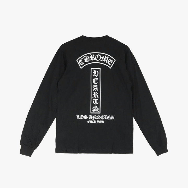 Chrome Hearts LA Los Angeles Exclusive T-bar Script Logo Long Sleeve T-shirt - SHENGLI ROAD MARKET