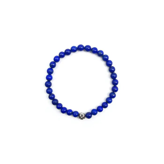 Chrome Hearts Lapis Lazuli Silver Cross Bracelet - SHENGLI ROAD MARKET