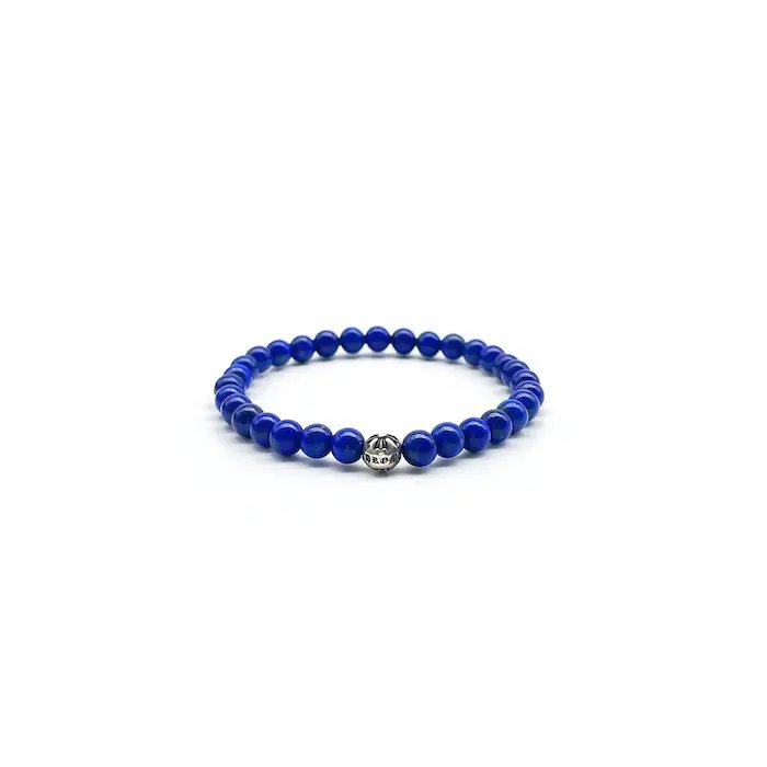 Chrome Hearts Lapis Lazuli Silver Cross Bracelet - SHENGLI ROAD MARKET