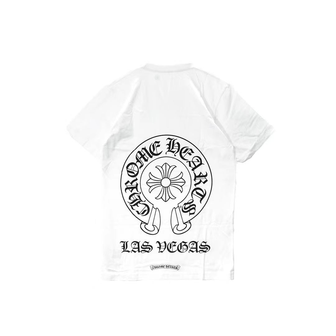 Chrome Hearts Las Vegas Exclusive Horseshoe Logo Short Sleeve T-shirt - SHENGLI ROAD MARKET