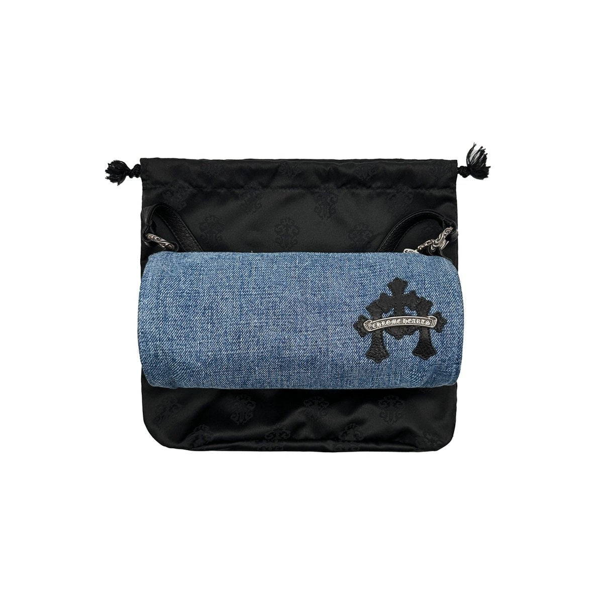 Chrome Hearts Leather Cross Patch Denim Jojo Mini Handbag - SHENGLI ROAD MARKET