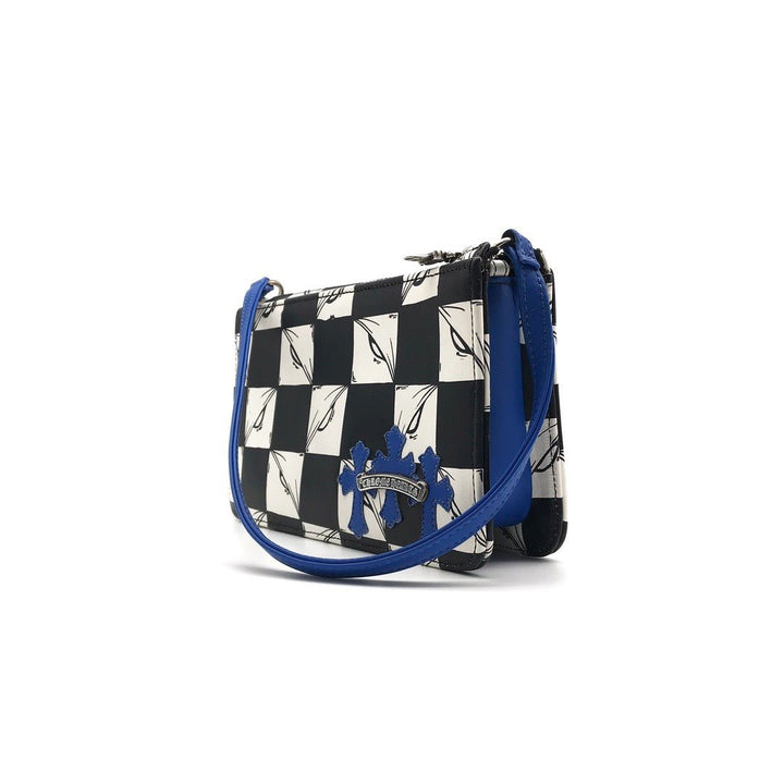 Chrome Hearts Matty Boy Limited 99 Eyes Blue Leather Cross Patch Bag - SHENGLI ROAD MARKET