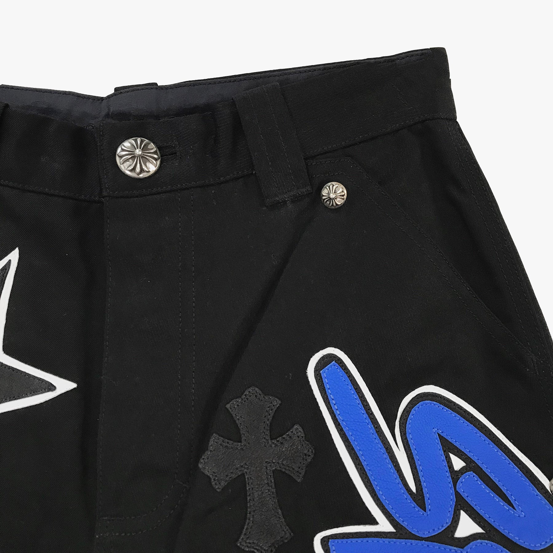 Chrome Hearts Matty Boy Sex Record SPACE Leather Patch Shorts