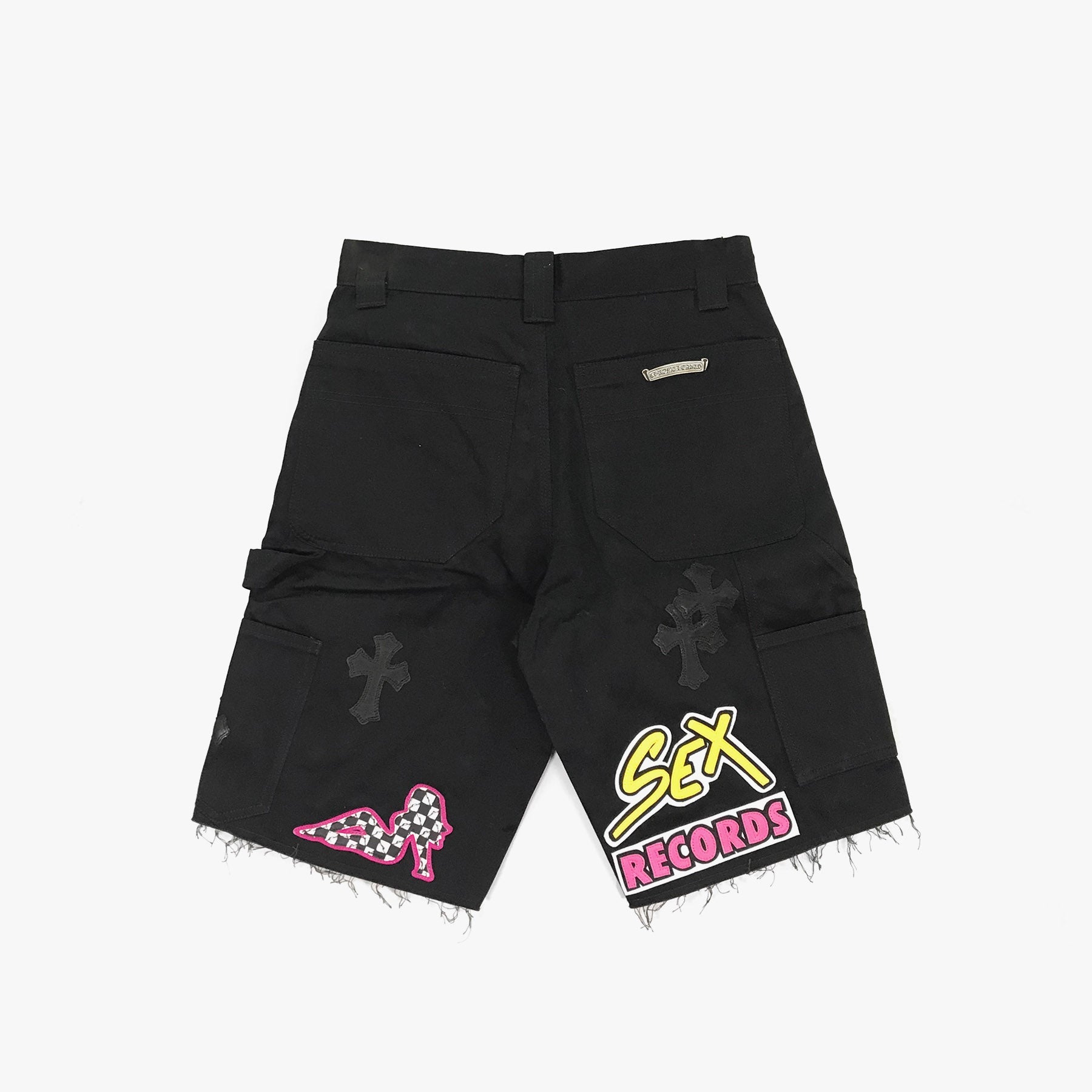 Chrome Hearts Matty Boy Sex Record SPACE Leather Patch Shorts