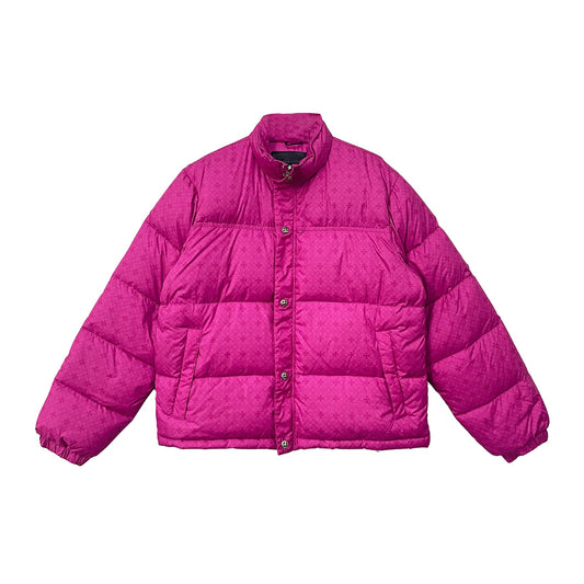 Chrome Hearts Monogram Cross Pattern Pink Puffer Jacket - SHENGLI ROAD MARKET