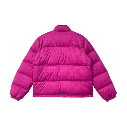 Chrome Hearts Monogram Cross Pattern Pink Puffer Jacket - SHENGLI ROAD MARKET