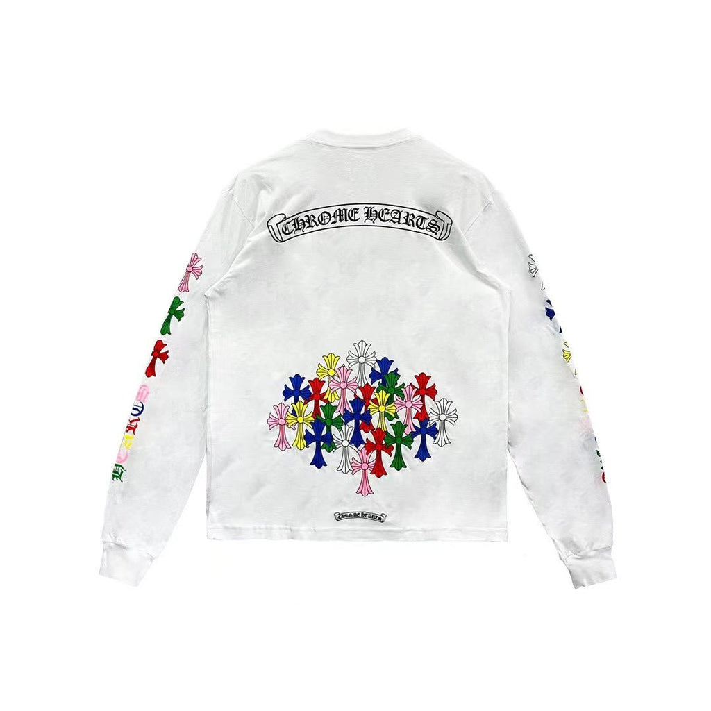 すぐったレディース福袋 クロムハーツ マルチカラー クロス ロゴ スクロール スウェット Tシャツ/カットソー(七分/長袖)