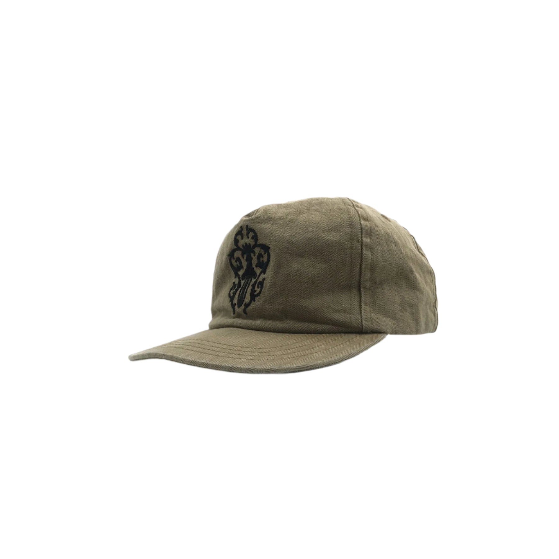 CHROME HEARTS DAGGER カーキ 刺繍キャップ Cap Chrome Hearts Olive Dagger Logo Silver Button Cap - SRM