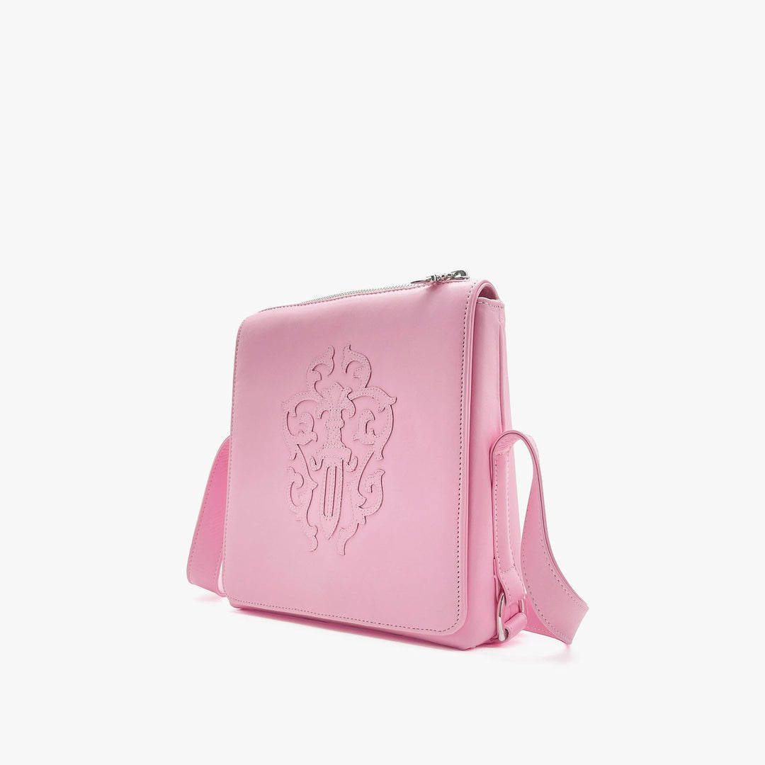 Chrome Hearts Paris Exclusive Baby Pink Leather Dagger Crossbody Messenger Bag - SHENGLI ROAD MARKET