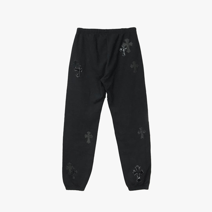 Chrome Hearts Patent Leather Cross Sweatpants - SHENGLI ROAD MARKET