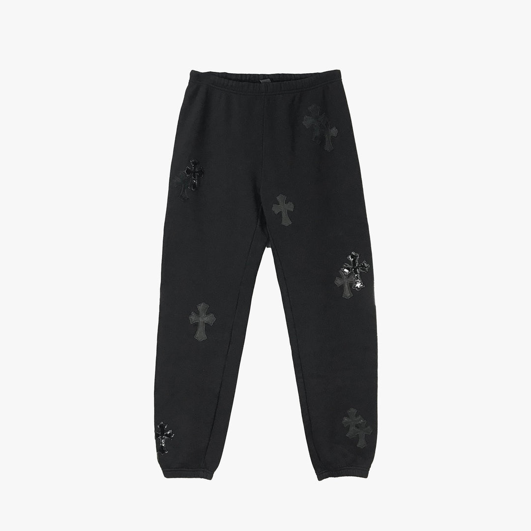 Chrome Hearts Patent Leather Cross Sweatpants - SHENGLI ROAD MARKET