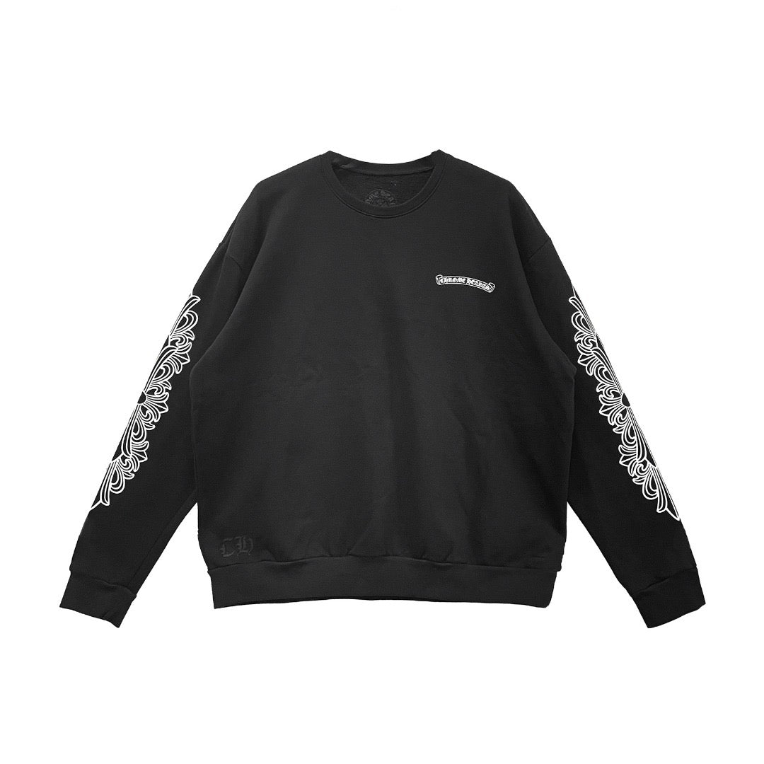 Chrome Hearts Pink Dagger Script Logo Sweatshirt - SRM