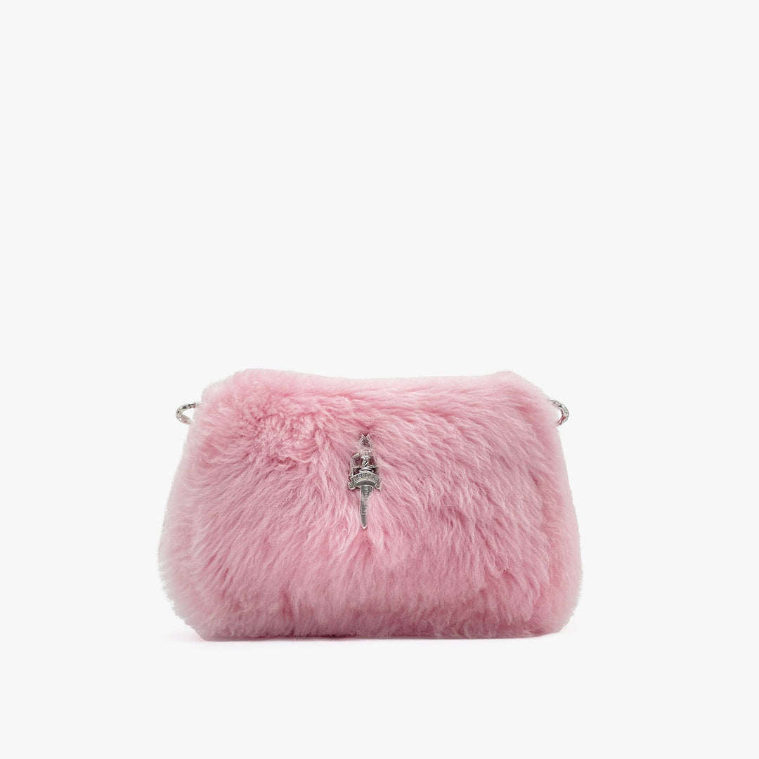 Chrome Hearts Pink Fur Silver Dagger Nugget Bag - SHENGLI ROAD MARKET